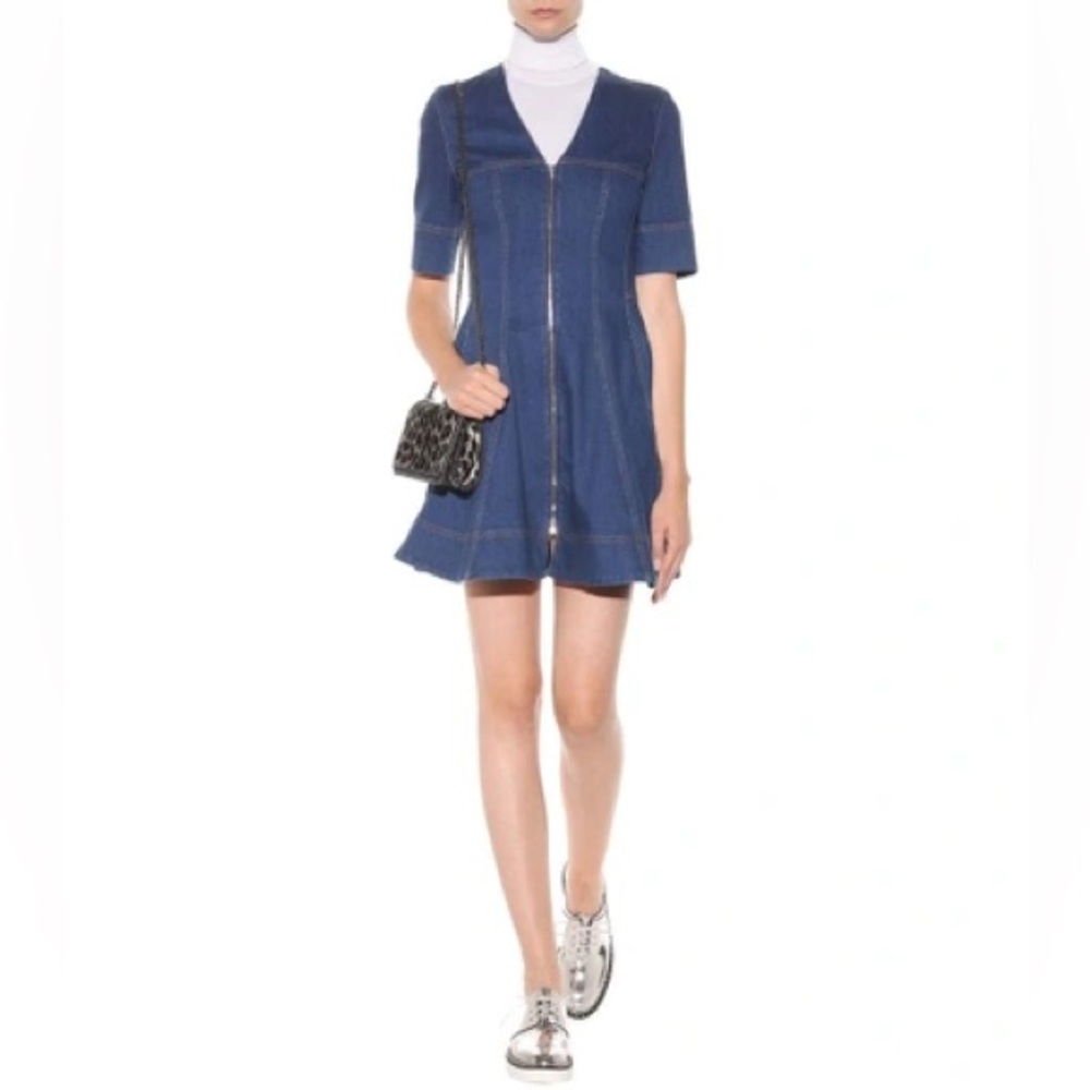 Stella McCartney Blue Denim Short Sleeve Dress Size 40 $680 NEW